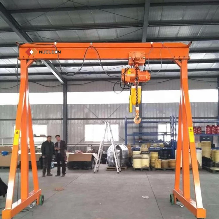 Workshop Using Single Beam Portable Small Mini Gantry Crane 2 Ton 3 Ton 8 Ton