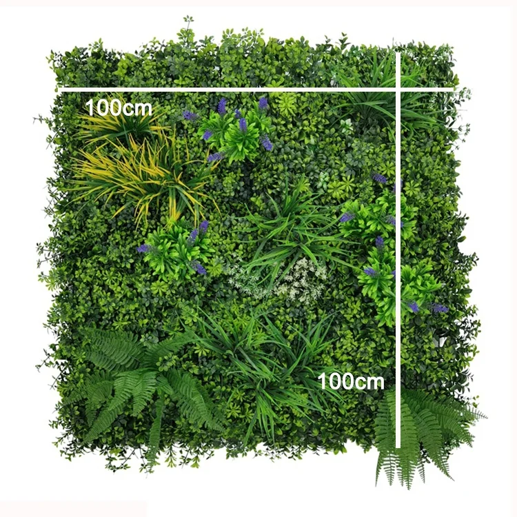Fake Grass Hedge Jungle Vertical Plants Wall Artificial greenery decoration panel for