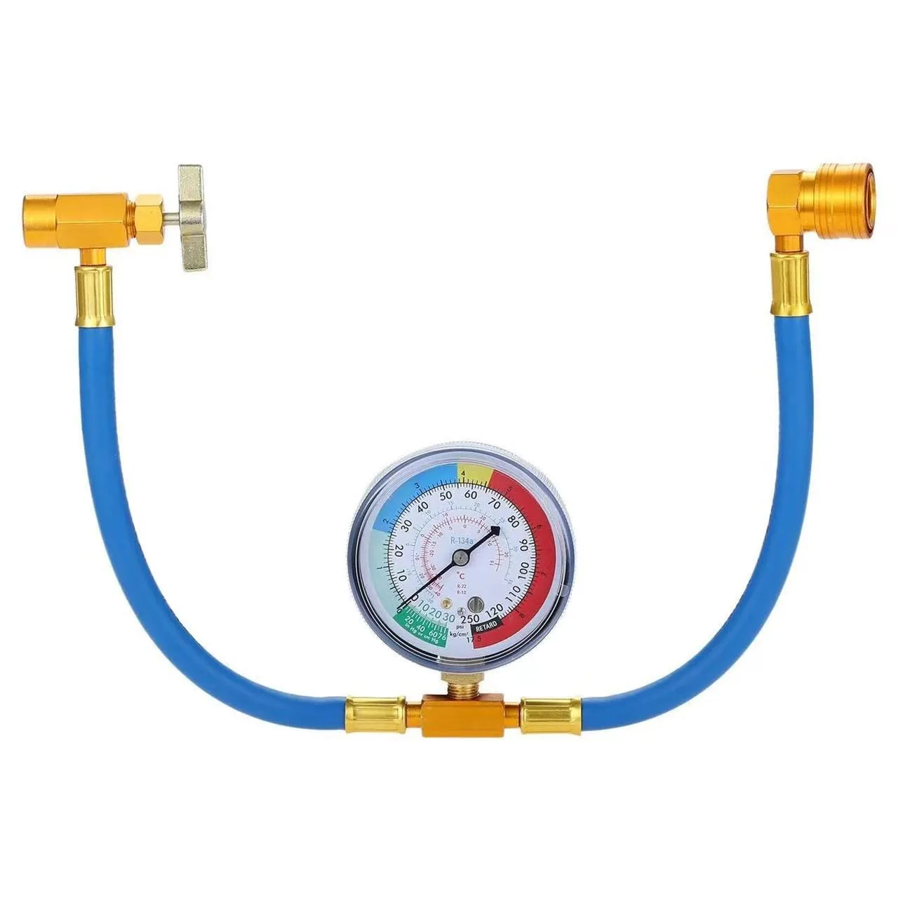 WZAUTO High Quality R134a Car Ac Refrigerant Charge Hose Kit Recharge Hose With Gauge