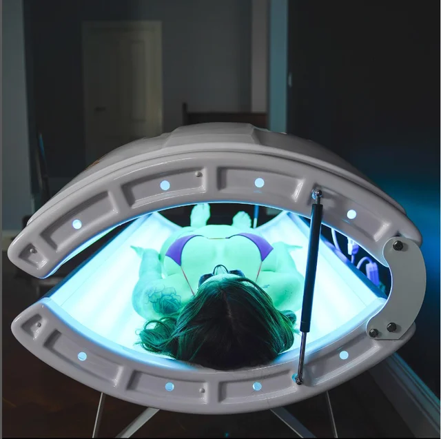 2024 New Design Fashion Horizontal Tanning Booth Featuring 24Pcs UV Lamp Tanning Salon SPA Machine For Commercial