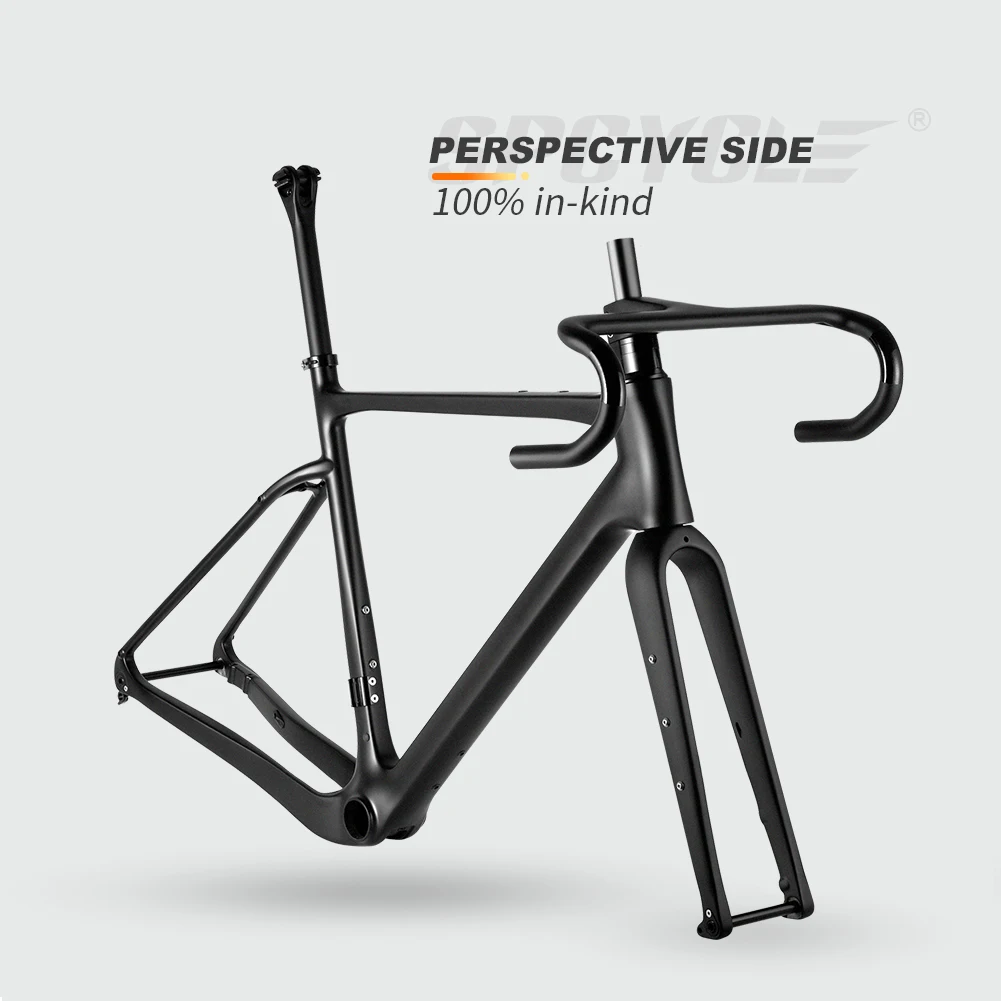 Chinese Factory Gravel Carbon Bicycle Frame T1000 Full Carbon Fiber Gravel Cyclocross Disc Brake Bike Frameset