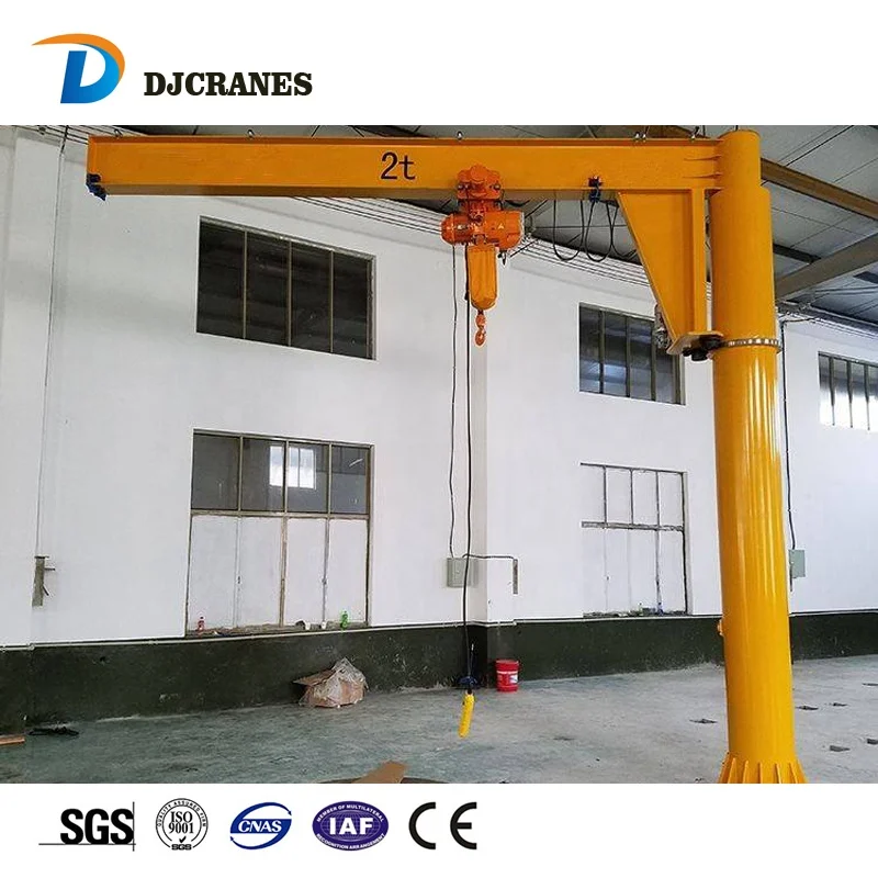 mount wall remote control 0.5-5 ton jib crane sale 1ton 2ton wall mounted jib crane with wire rope hoist