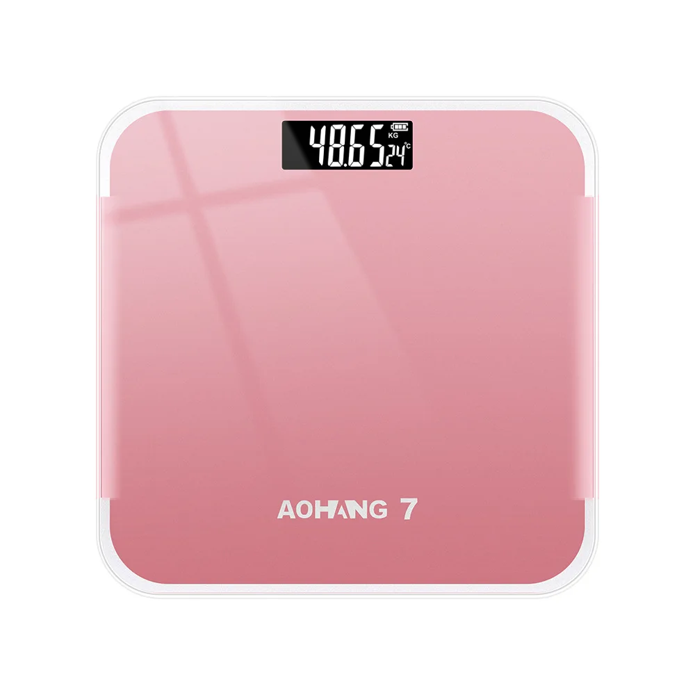 180Kg Electronic Smart Body Digital Weighing Scale Tempered glass scale Rechargeable battery Bathroom non-slip weight loss scale