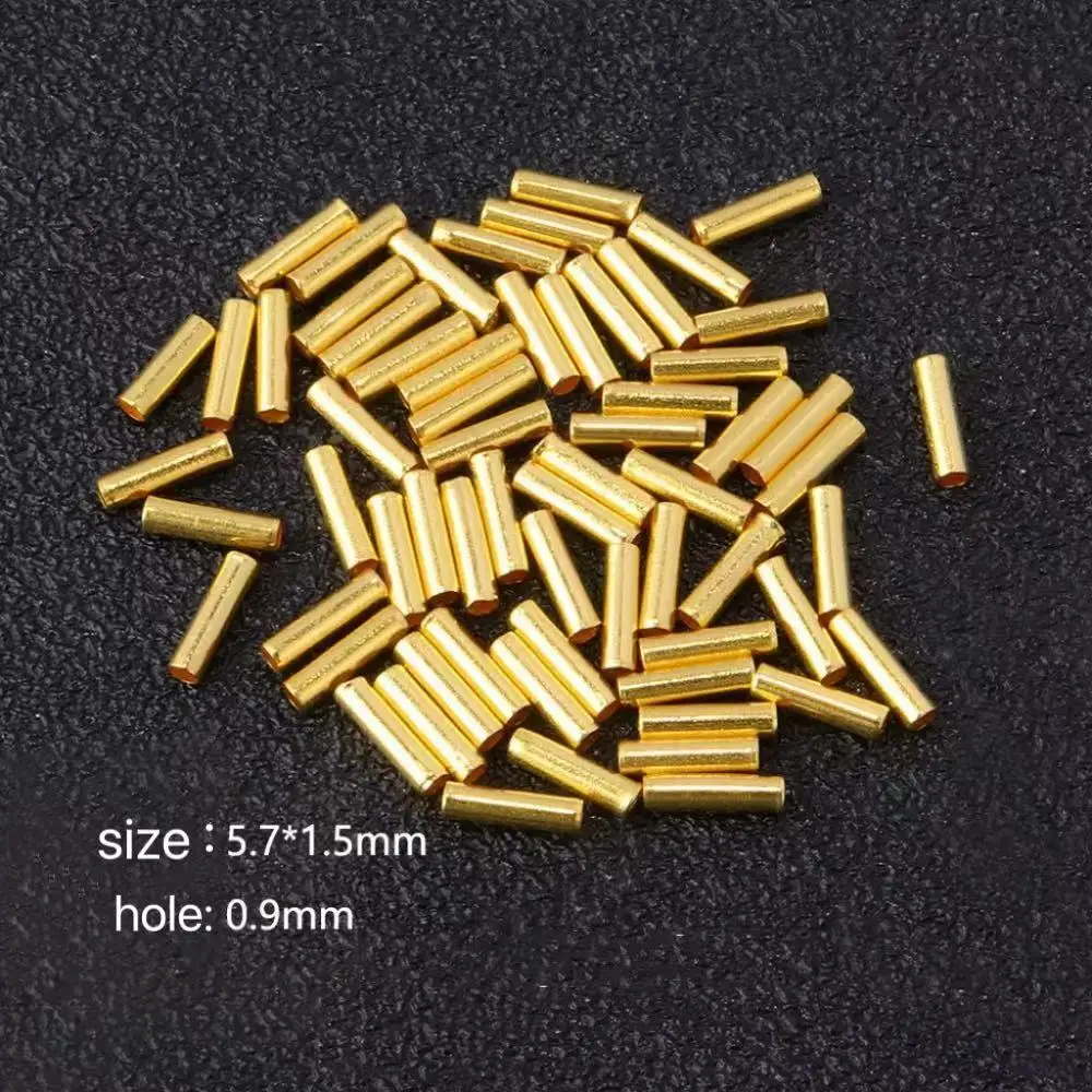 fashion 18K gold beads for necklace jewelry making diy gold spacer beads pearl custom jewelry findings