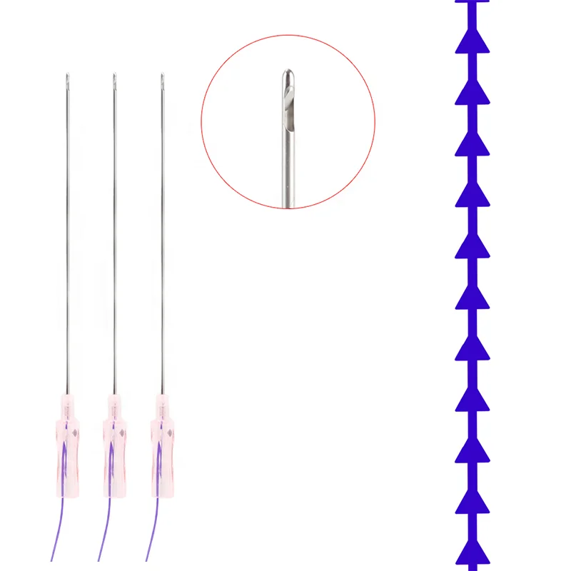 Absorbable Sterile 18g 19g 100mm 120mm Face Lift Thread Chest Buttock Lift Molding Cog Flat Shark Teeth Pdo Threads