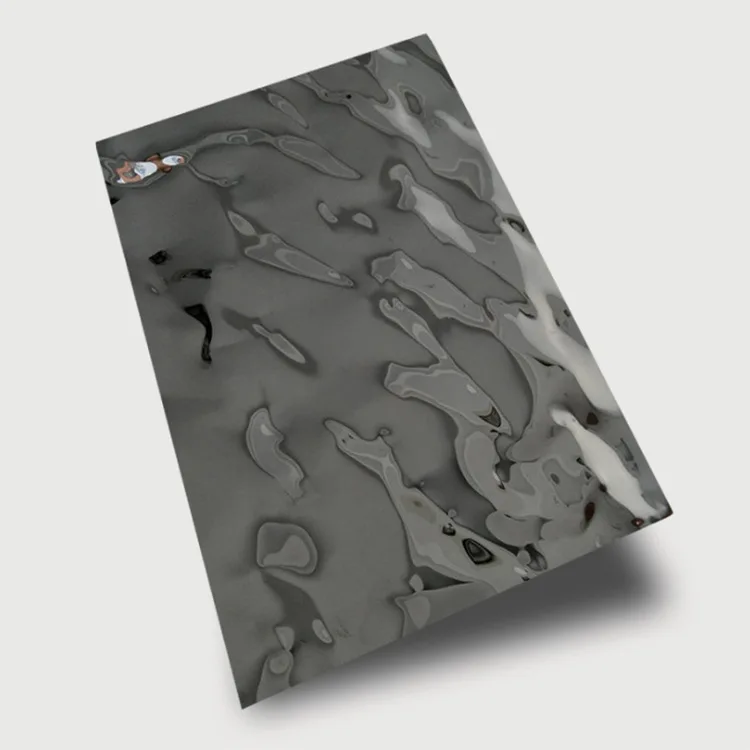 Stainless Steel Water Ripple Pattern Sheet for Entertainment Ceiling Golden Panels