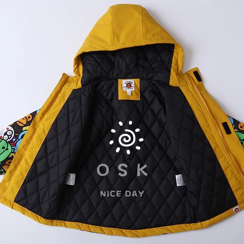 popular printed children jacket keep warm kids boys cotton padded coats