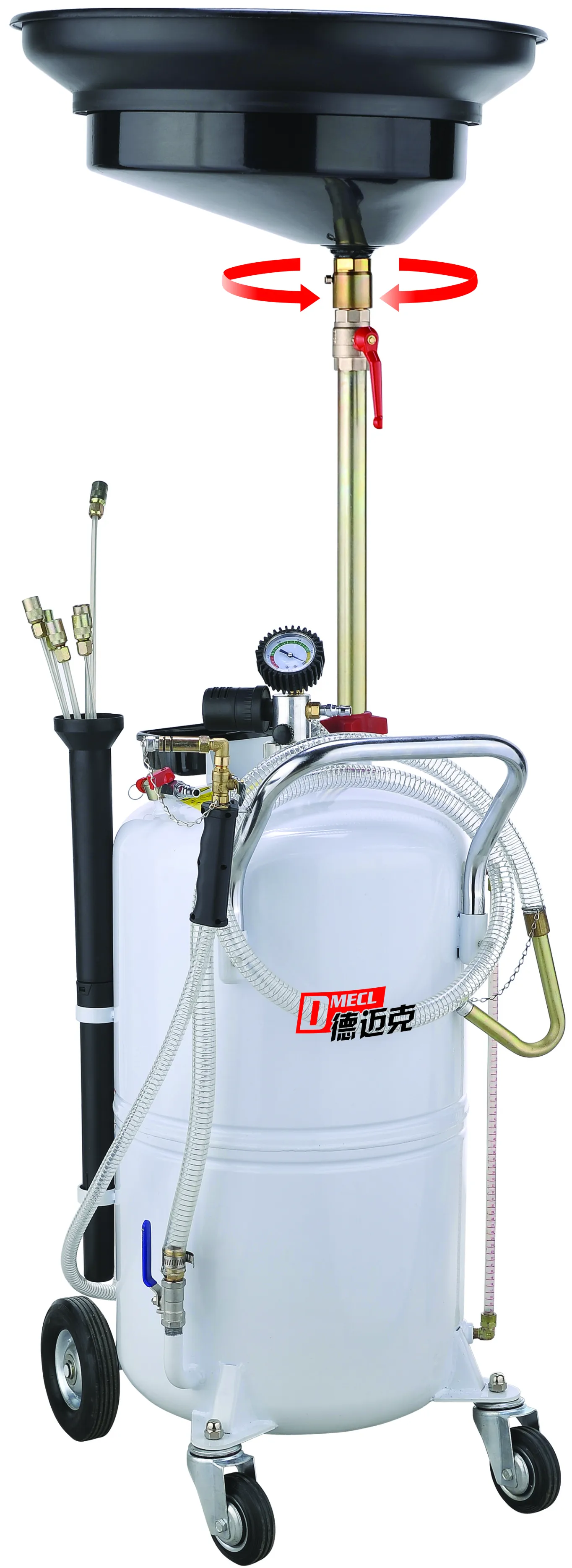 Waste Oil Drain Tank 90L Oil Drain Air Operated Drainer Oil Change, Oil Drain Container, Fluid Fuel Transfer Drai