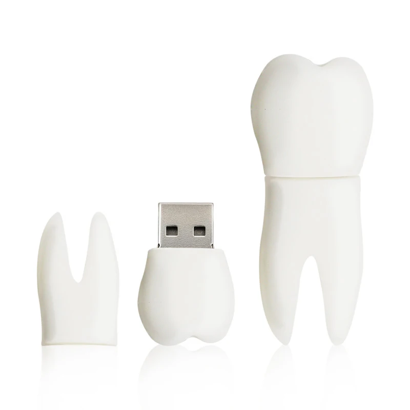 Novelty 8GB 16GB 32GB 64GB 128GB U disk Tooth shape  usb flash pen drive customized gift