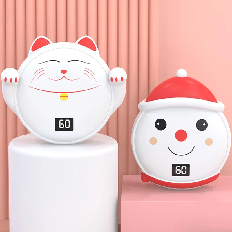 2023 The latest wholesale Christmas mini pocket usb charging Lucky Cat electric hand warmers