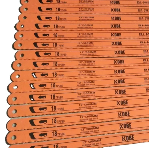 High Quality Alloy Steel High Speed 300x12.5mmx18T BI-metal Hacksaw Blade for Cutting Stainless Steel