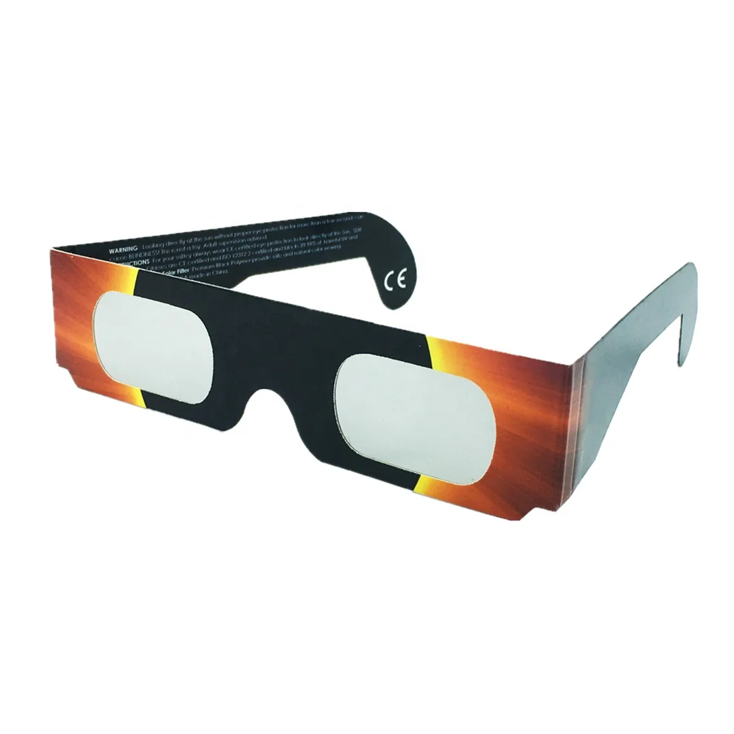 CE and ISO Certified Direct Sun Viewing Premium Total Solar Eclipse Glasses For Promotion