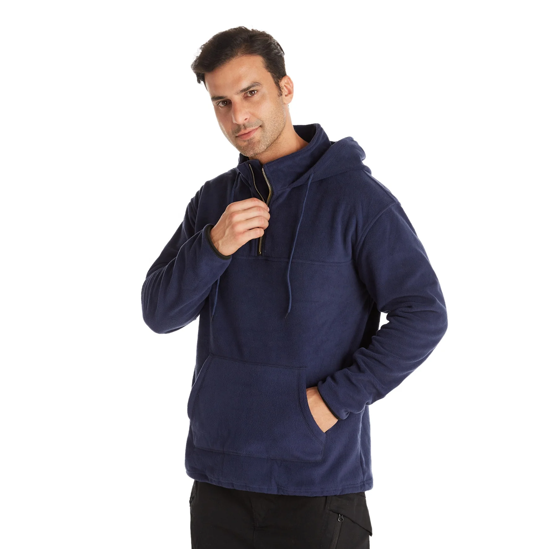 new product Fleece pullover men keep warm Wear soft custom logo  fleece pullover fleece pullover half zip  pull over