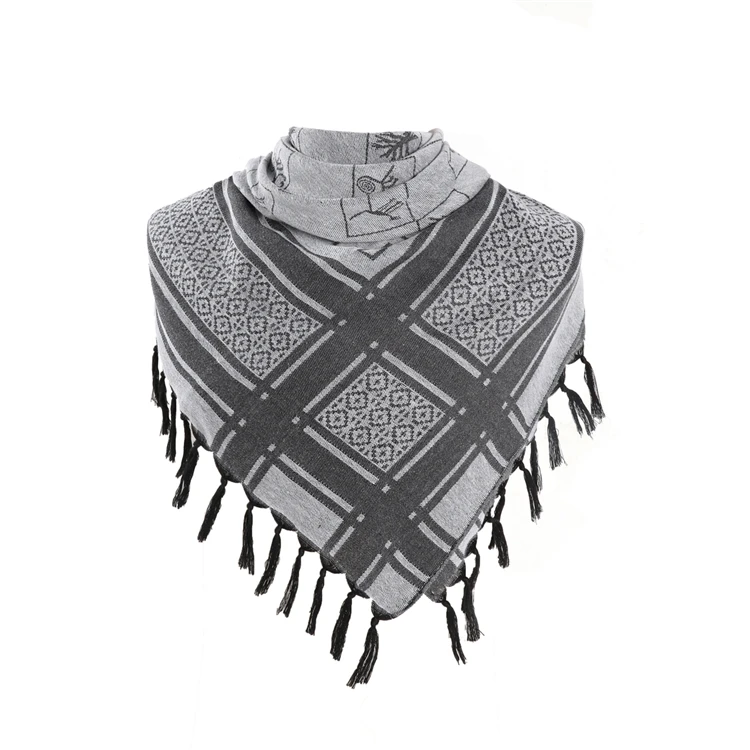 China factory sale custom logo cotton high quality men tactical Arab square scarves