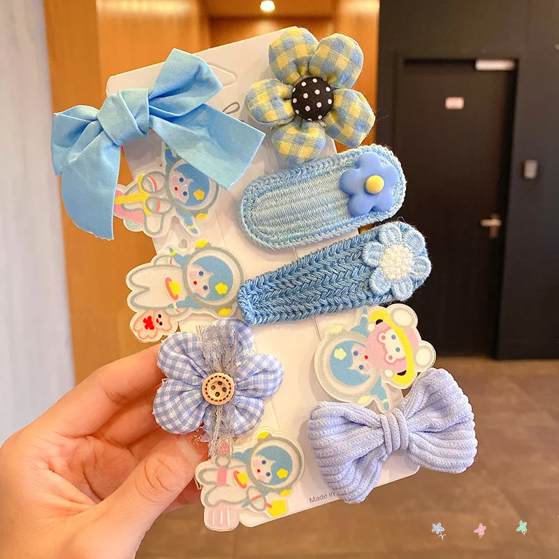 GIRLIZE 10pcs Cute Cartoon Bow Flower Animal Children Hair Clip Hairpin Set Hair Bow Clips Hair Accessories For Girl Kids