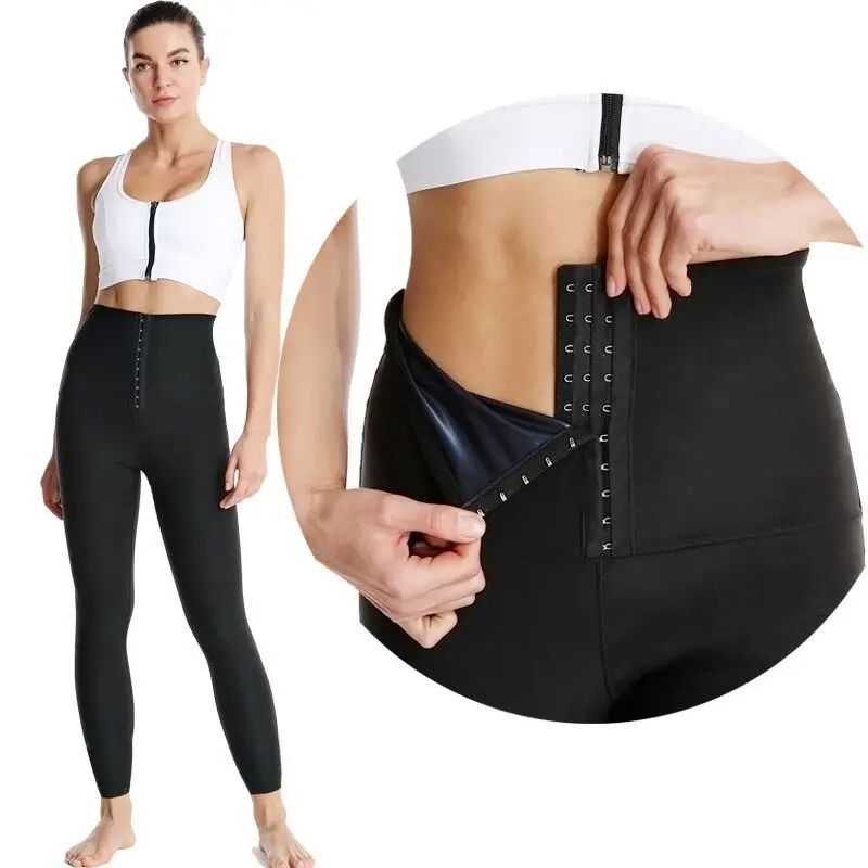 New Arrival Neoprene Sauna Sweat Pants Women Fitness Lose Weight Tummy Control Waist Trainer Slimming Corset Yoga Leggings