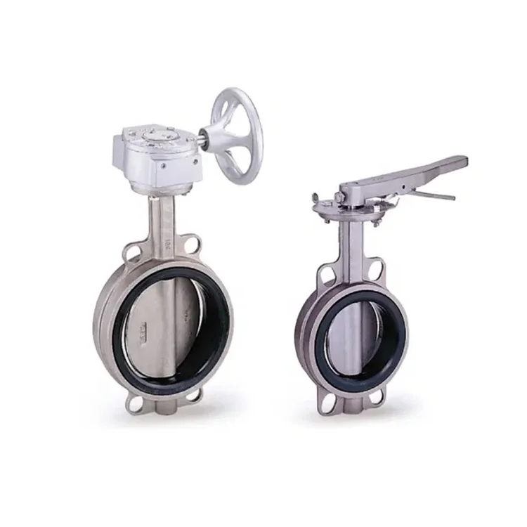 10inch  SS304 Body Multi-Standard Manual Lever Operated Wafer Butterfly Valve With EPDM NBR PTFE Seat