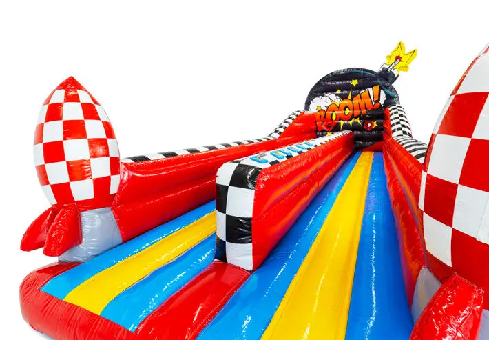 Двойная забавная спортивная игра для взрослых с 2 полосами надувная банджи-бег соревновательная гонка