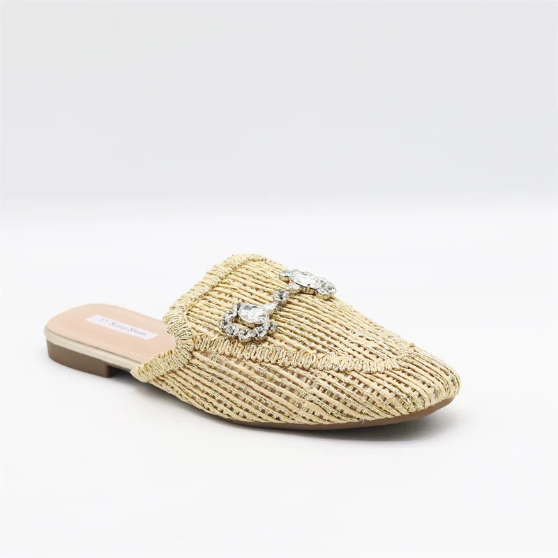 new trends  Half slipper toe shoes slides comfort outdoor lady slippers summer flat sandals shoes