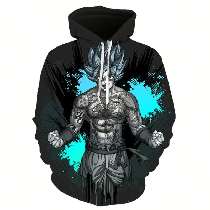  Гоку Толстовка игрушечные фигурки из игры Dragon Ball Dbz (“Мужская толстовка пользовательские толстовки 3D принт спортивный костюм спортивная одежда для мужчин тренажерный зал на