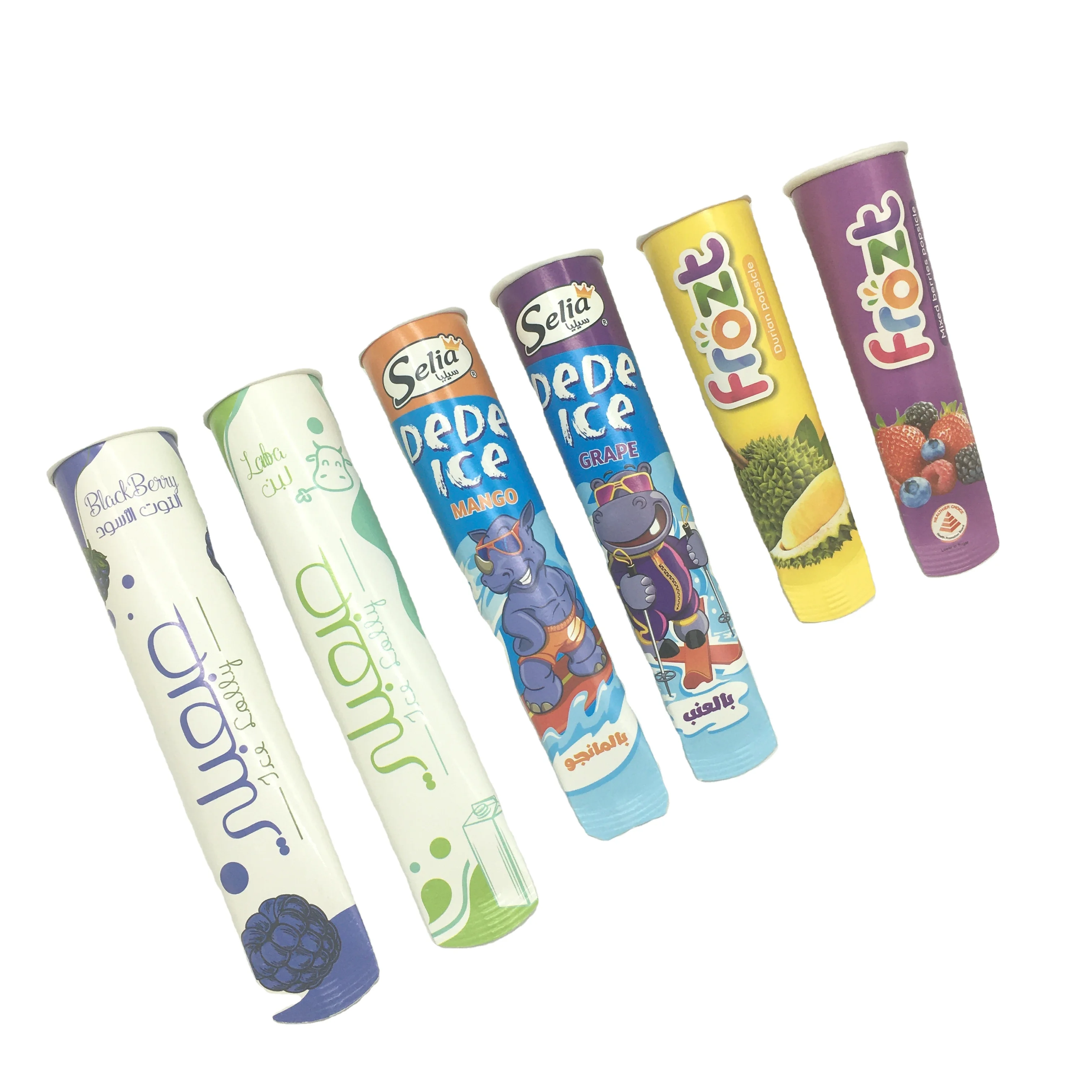 Biodegradable calippo paper tube disposable paper cup ice cream