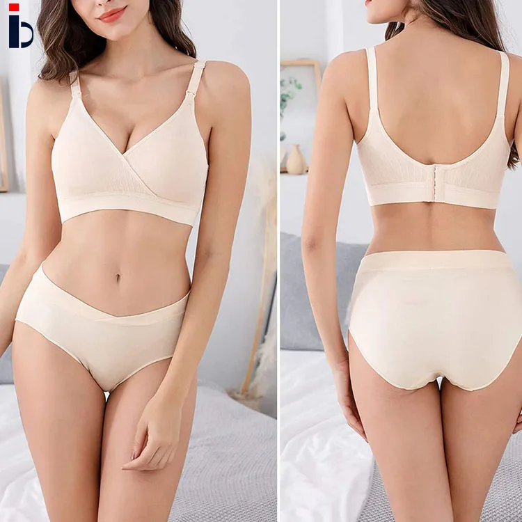 High Quality Custom Breastfeeding Maternity Nursing Recycled Sports Bra Plus Size Nursing Backless Crop Sports Bra For Women