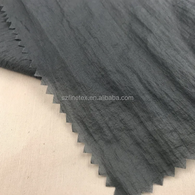 recycled ultra light nylon 20D 380T crinkle  nylon  sun proof fabric  anti UV for sun shade cycling clothes running clothes