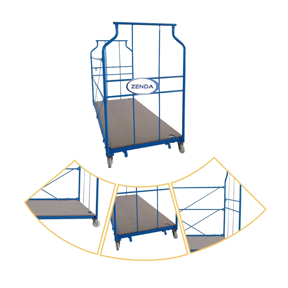 Quality Steel Bright Surface Stable Load 500kg Heavy Duty Furniture Moving Foldable Trolleys
