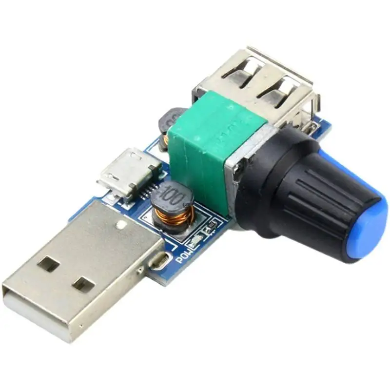 Регулятор скорости вентилятора USB регулятор ветра и объема воздуха рассеивание тепла многогранный