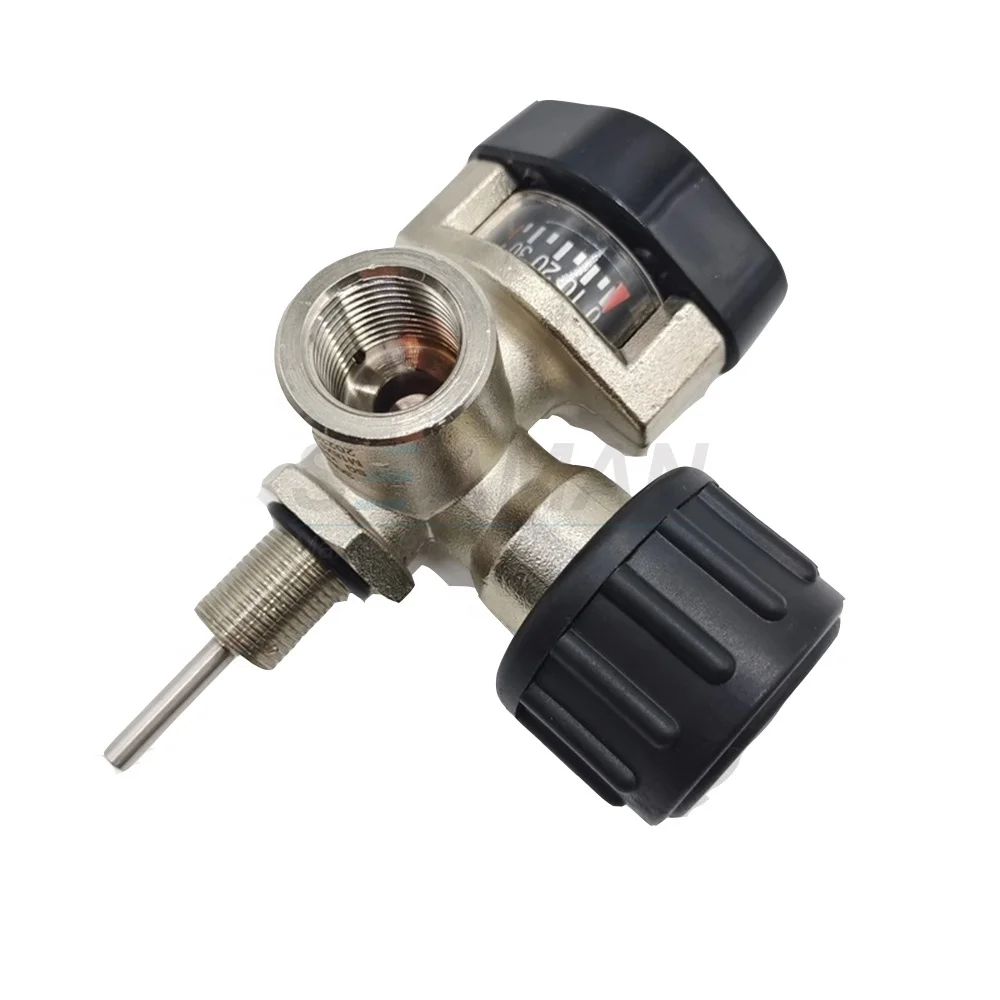 SCBA Cylinder Valve With Double Side Pressure Gauge