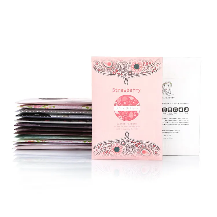 Small wardrobe clothes scent sachet car hanging fragrance eco-friendly material custom scentts aroma sachet bags