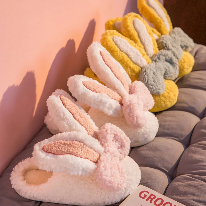 MMX265-1 Ladies Winter Cartoon Slippers Best Price Cute Rabbit House