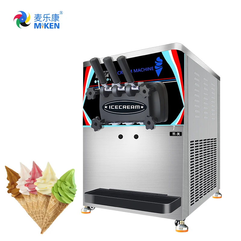 MK-6618CTB commercial automatic tabletop 3 flavors hotel machinery ice-cream machine wholesale price