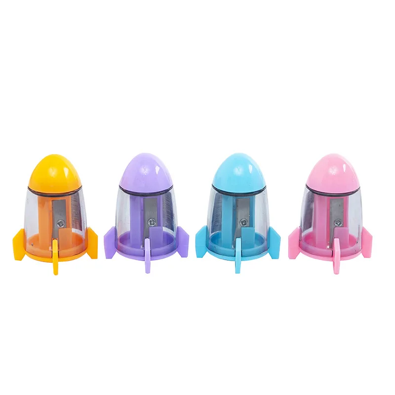 Creative rocket shape single-hole pencil sharpener sharpener pen sharpener student stationery gift prizes