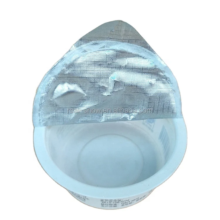 Aluminum Foil Plastic Sealing Lids For Yogurt Cups Coated With PP film