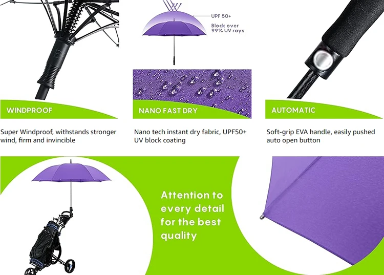 New Product In The Market Popular Fiberglass Automatic Straight Umbrella With Logo Paraguas High Quality Umbrellas For The Rain