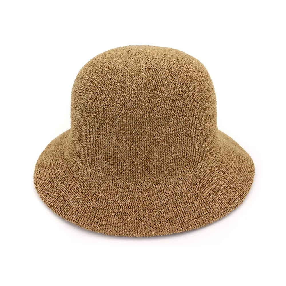 Wide Brim Crochet Bucket Hat Wide Brim Sun Hat Flower Color Matching Fisherman Hat for Walking Running Camping