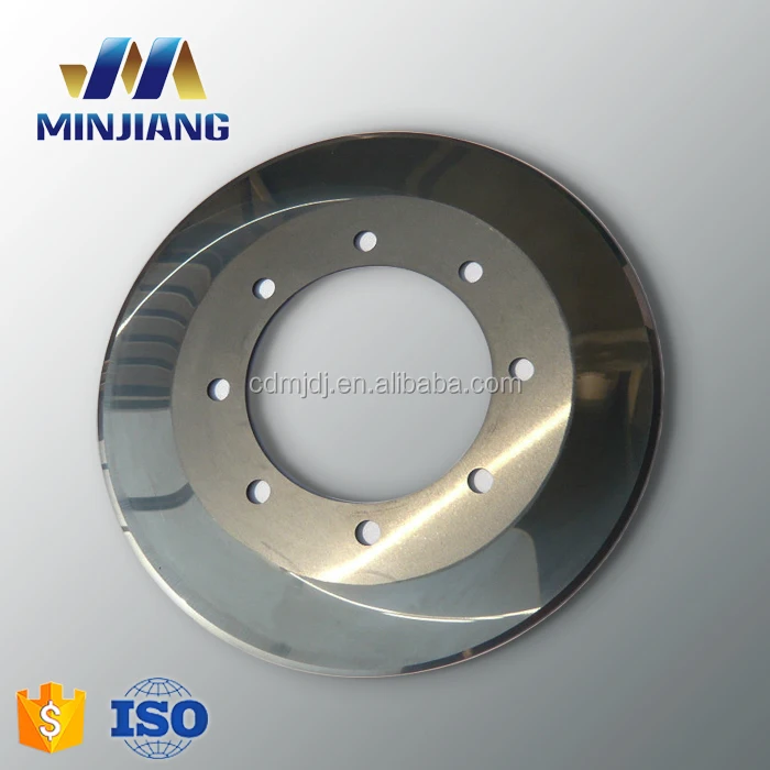 cemented tungsten carbide paper rotary air thin top tape circular round machine slitting knife