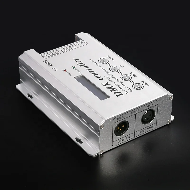 DMX512 Controller RGB AC100-240V 2ax3ch AC230V/240V Manual SWITCH RF DC 100~240V Common Anode 4 Line 3 Channels 0.77kg 1-year