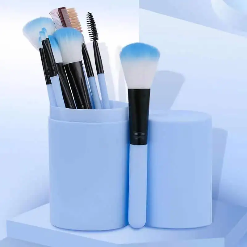 Hot Selling 12pcs Make Up Brushes Custom Eyeshadow Concealer Brush Make Up Brush Sets With Pu Leather Bag