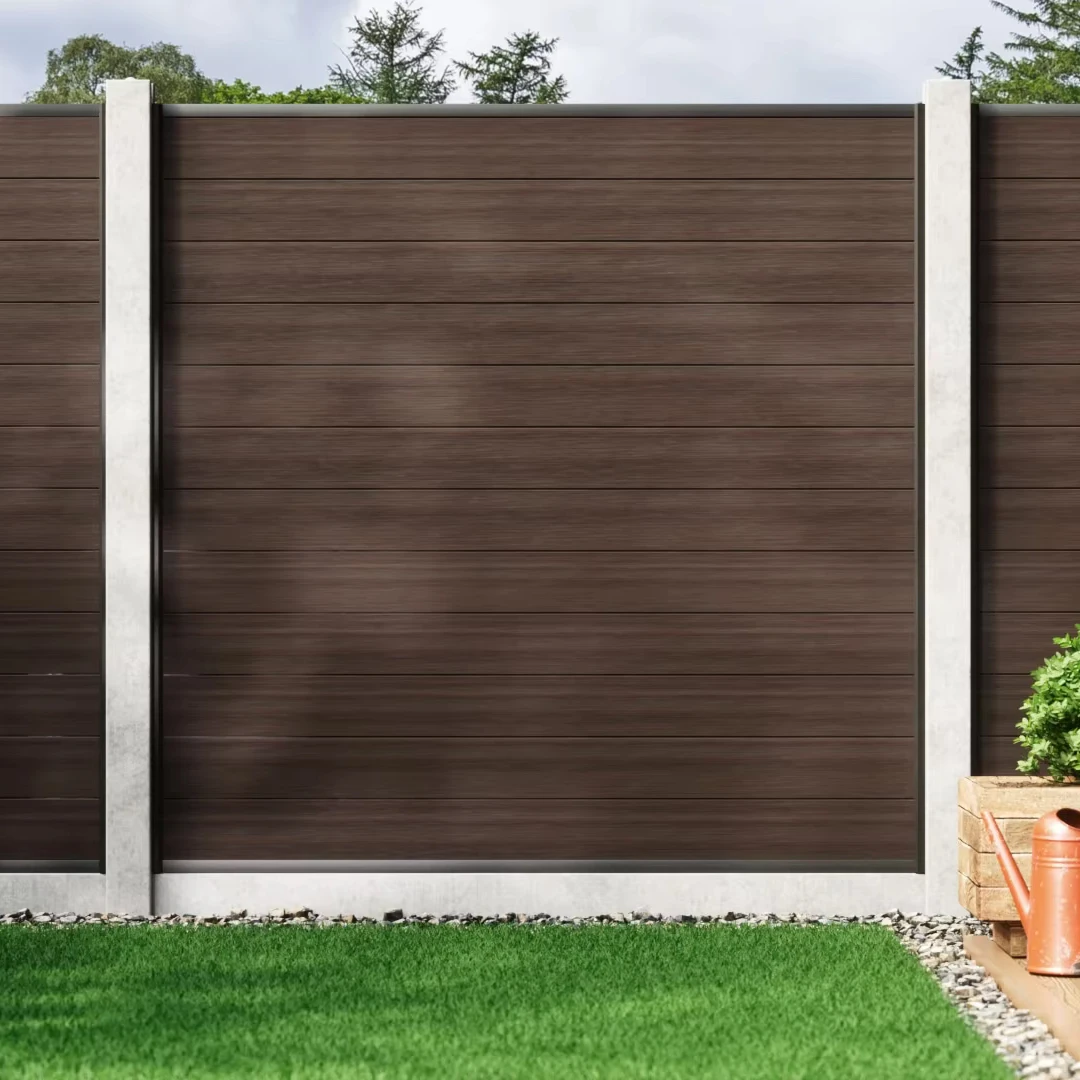 LANDING Hot Sale Top Quality low price Wood Plastic Privacy Fence Waterproof and fireproof WPC composite fence panel