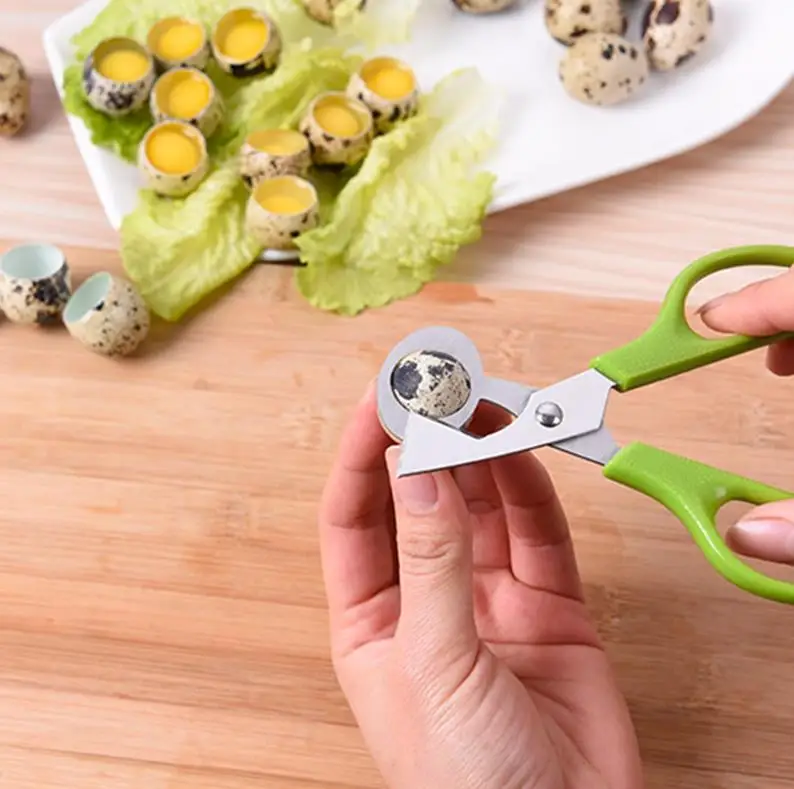 Stainless Steel Quail Egg Scissors Eggs Topper Cutter Shell Opener Durable Boiled Egg Open Shears Multifunction Kitchen Tools