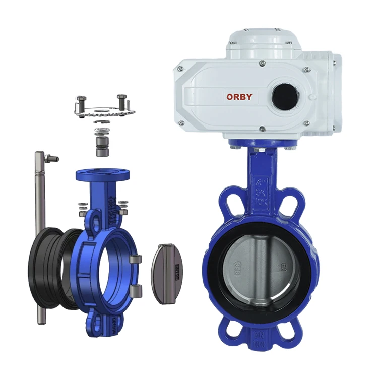 2 inch to 12 inch Cast Iron Semi water Control Lug Butterfly Valve Water SS Disc Electric Control Butterfly Valve