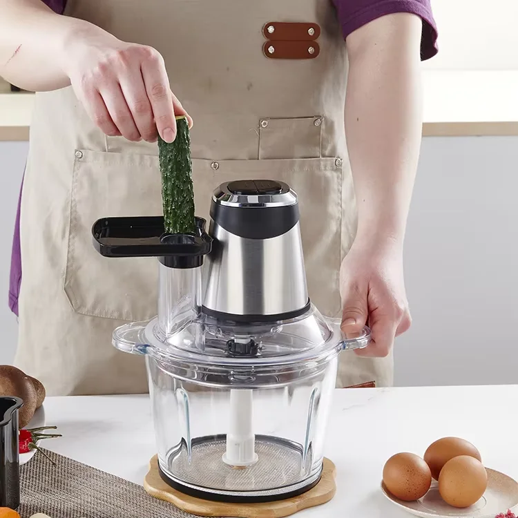 New Design Home Kitchen 4/6 Golden Blades Meat Chopper Vegetable Home Glass Stainless Steel Electric Meat Grinder