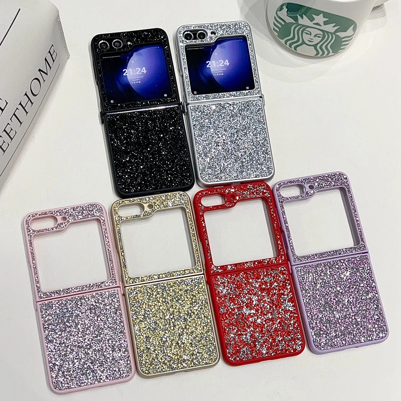 Wholesale Colorful Glitter Bling Soft TPU Protective Cover Folding Phone Case For Samsung Galaxy Z Flip 6 5 4 3