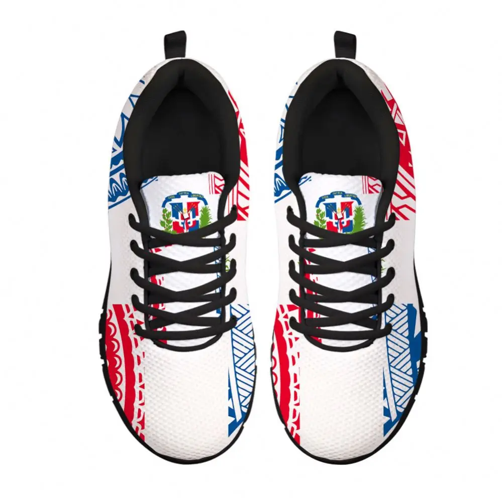 OEM Sport Shoes Lightweight Fashion Haiti National Flag Printed Athletic Sport Shoe Size US 13-US-14 Men Shoes Sport Comfortable