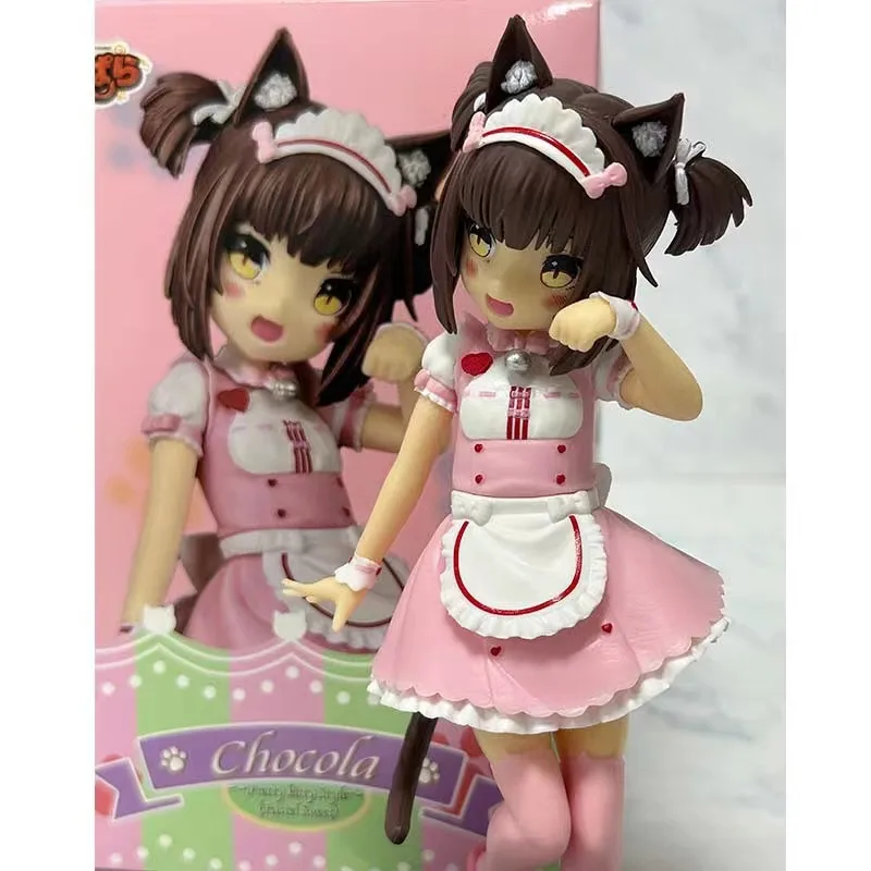 18cm 2 Styles Nekopara Chocolat Maid Girl Dress PVC Anime Action Figure Vanilla Figura Model Toys Collection Doll Gift