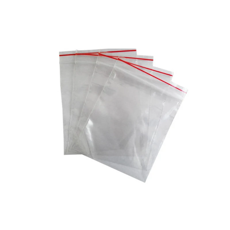 100pcs Clear grip seal bag small poly baggy self press plastic zip lock bag