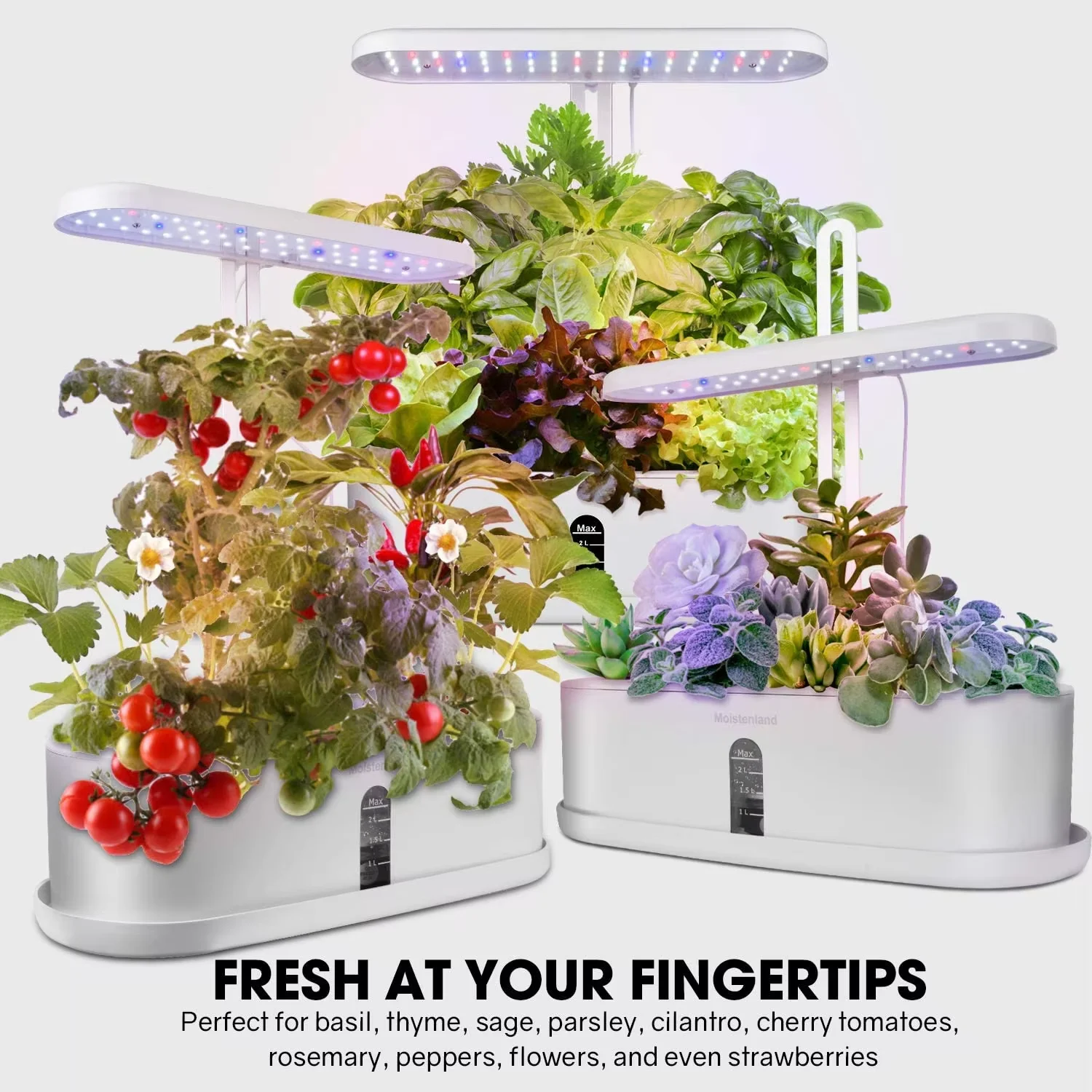 Garden Supplies Indoor Smart Flower Pots Planters Vegetable Pots Plants Pot Full spectrum plant seed LED growth light Timing 16H