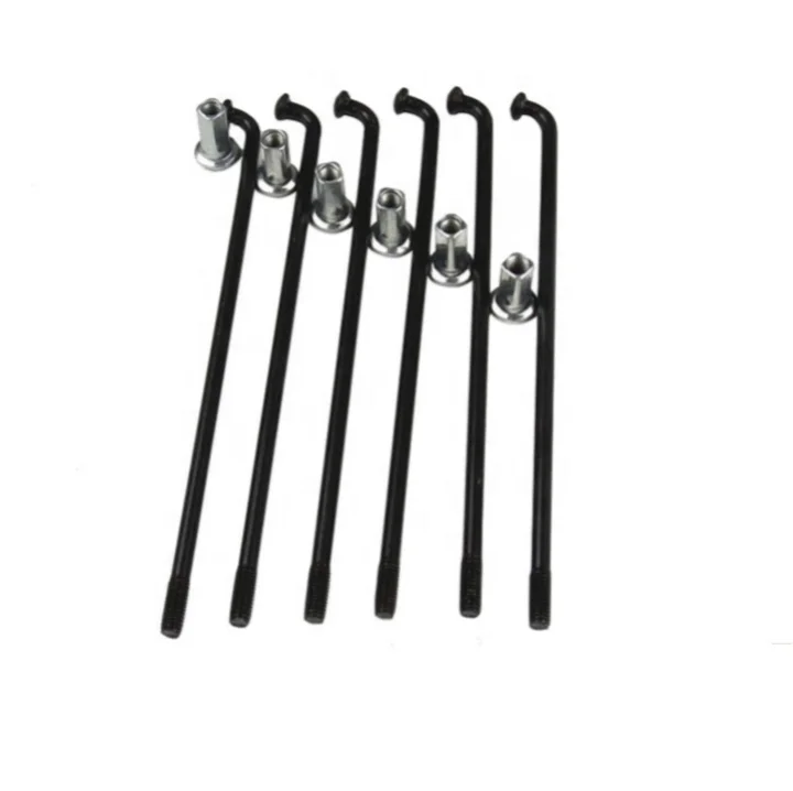 Bike Parts 12G Black Bike Spoke 45# Steel Bicycle Spoke